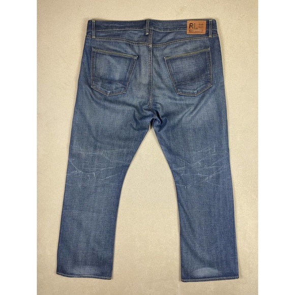 Polo Jeans Ralph Lauren Mens 38 Townshend Jeans Low Rise Slim Fit Button Fly - Picture 13 of 14